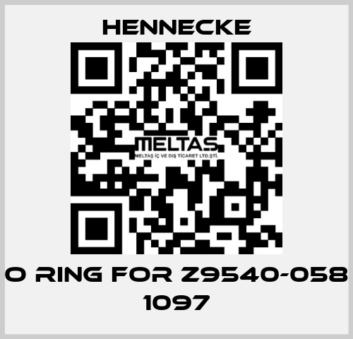 o ring for Z9540-058 1097 Hennecke