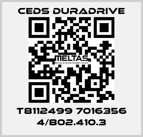 T8112499 7016356 4/802.410.3 Ceds Duradrive