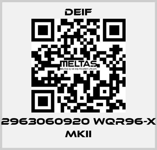 2963060920 WQR96-X MKII Deif