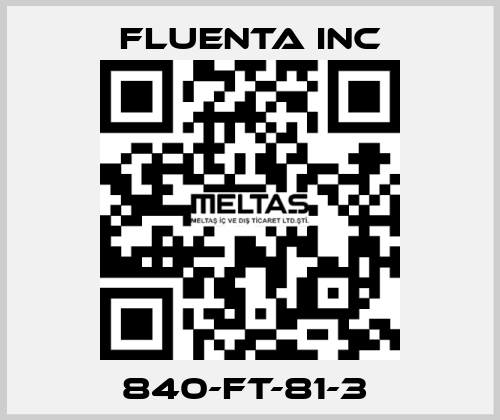 840-FT-81-3  Fluenta Inc