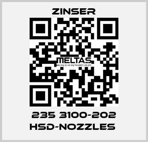 235 3100-202 HSD-nozzles  Zinser