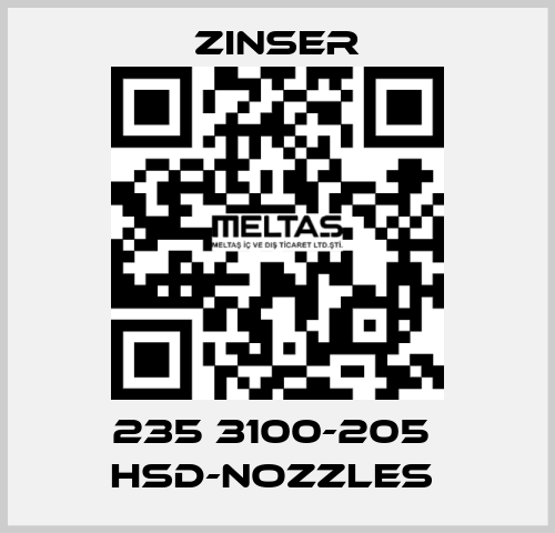 235 3100-205  HSD-nozzles  Zinser