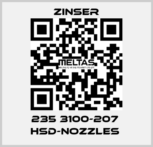 235 3100-207  HSD-nozzles  Zinser