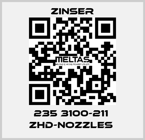 235 3100-211  ZHD-nozzles  Zinser