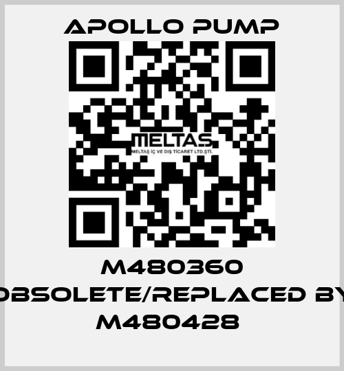 M480360 obsolete/replaced by M480428  Apollo pump