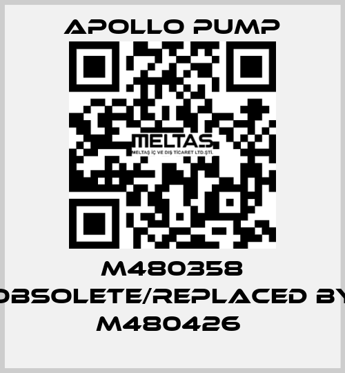 M480358 obsolete/replaced by M480426  Apollo pump