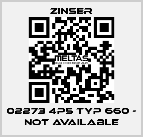 02273 4P5 TYP 660 - not available Zinser