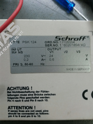 PSK 124 3HE 6TE 24V 0,6A (001 13105-004)  Schroff