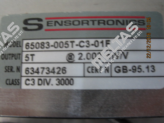 65083-CS-5000kg- 3124M Sensortronics