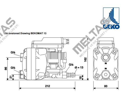 2000021  KA13A10A0 BEKOMAT 13, 230 VAC Beko