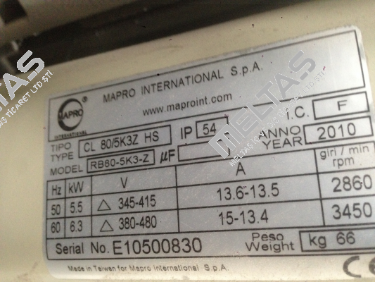 CL 80-Z HS  kW 5,5 MAPRO International