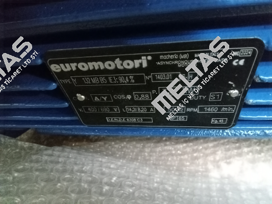 SERIE Y IE3 132MB kW7,5 P4 B5 V400/690-3ph-50Hz GHISA Euromotori