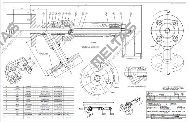 SV800 1 "/ 1 " - 600 lbs STRAHMAN VALVES