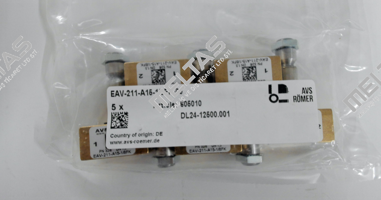 P/N: 605010 Type: EAV-211-A15-1/8FK-00 Avs Römer