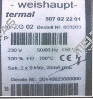 603 226 Weishaupt