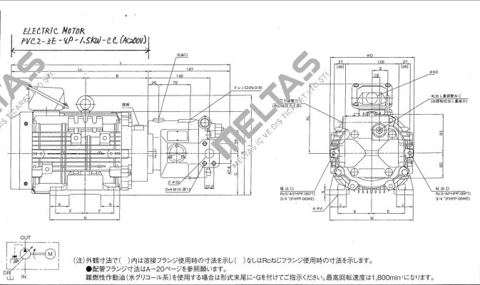  PVC2-3E-4P-1.5KW-CC(AC200V)  JTEKT FLUID POWER SYSTEMS CORPORATION (ex. Toyooki)