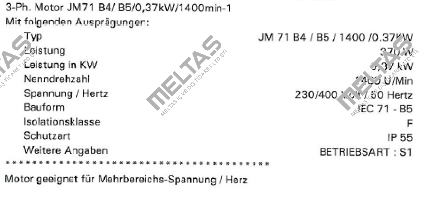 JM71B4 KW0,37 P4 B5 230/400-50 CLF IP55 SEIPEE