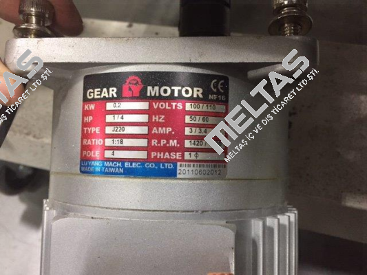 J220-200-18-A-G3  Luyang Gear Motor