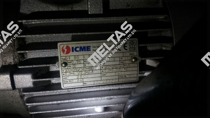 D  80 A 2    Nr. 200U6862  Icme Motor