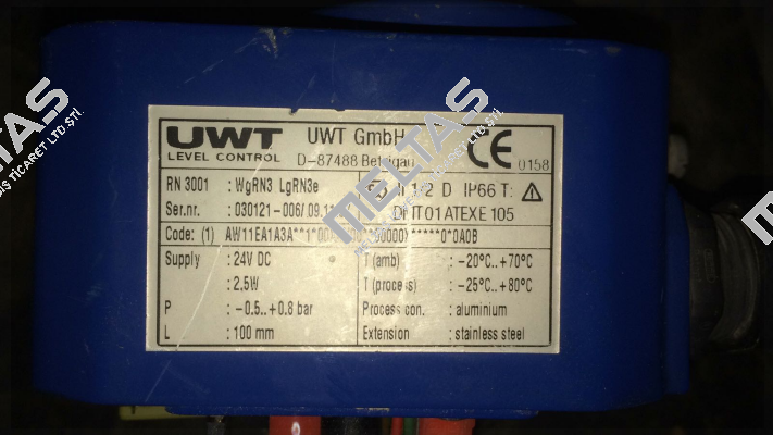 Type: RN 3001 - AW11EA1A3A Uwt