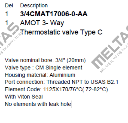 3/4CMAT17006-0-AA Amot