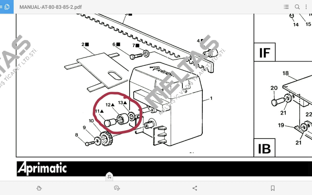 Counter roll for Aprimatic AT80 Z16  Aprimatic