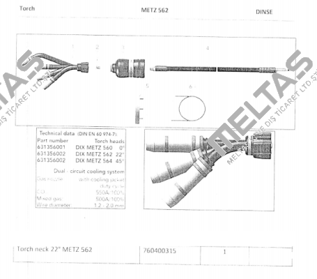 METZ 562 (631356002) Dinse