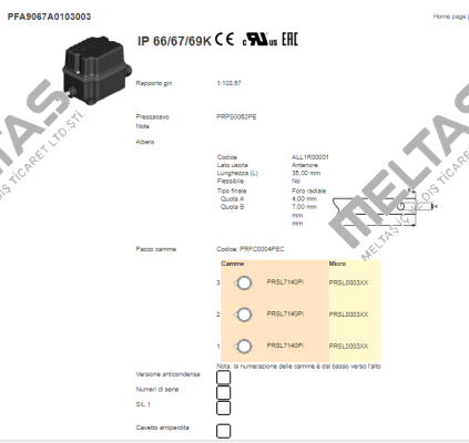 PFA9067A0103003 Ter Tecno Elettrica Ravasi