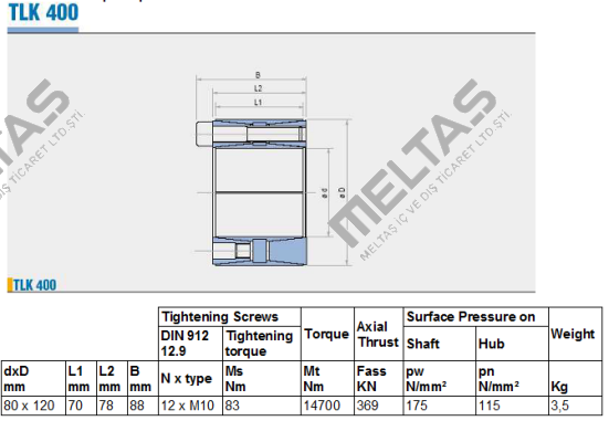 TLK400  80x120mm  Tollok