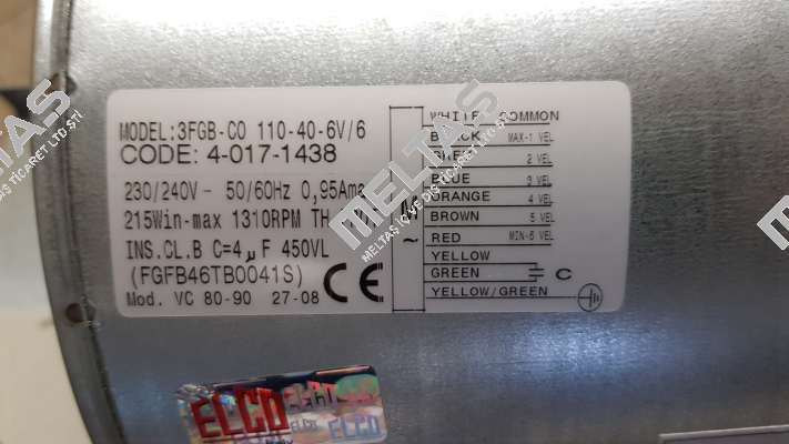 3FGB-C0 110-40-6V/V Elco