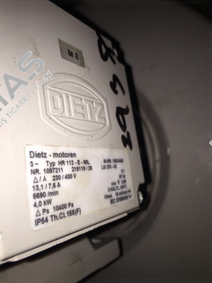 Fan for HR 112-E-90L OEM for Rieter Ingolstadt GmbH  Dietz-Motoren