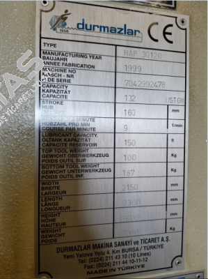 Hydraulic pressure gauge for Type: HAP30120  Pakkens