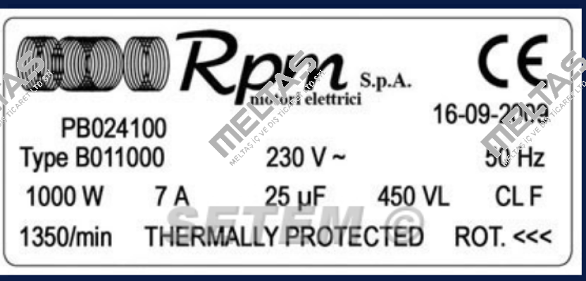 B011000 RPM - Motori elettrici