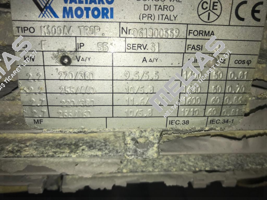 M100/4P/2.2KW/230-400-50/B5 A NORME IE2 Valtaro Motori