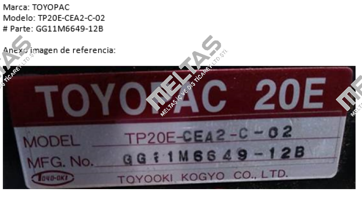 TP20E-CEA2-C-02 replaced by TP20E-CEA2-C-03 JTEKT FLUID POWER SYSTEMS CORPORATION (ex. Toyooki)