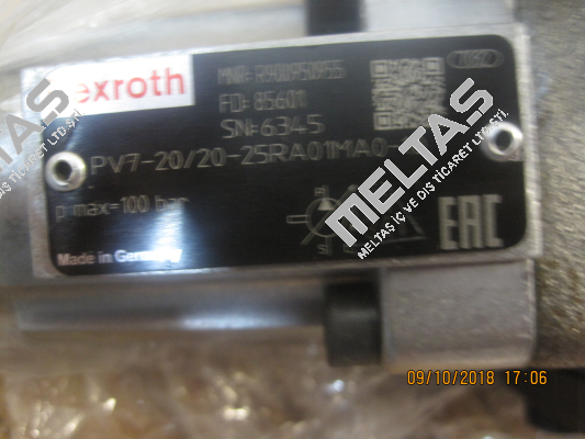 P/N: R900950953 Type: PV7-20/20-20RA01MA0-10 Rexroth