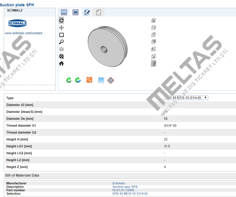 SPK 55 MOS EPDM-15 G1/4-IG Schmalz