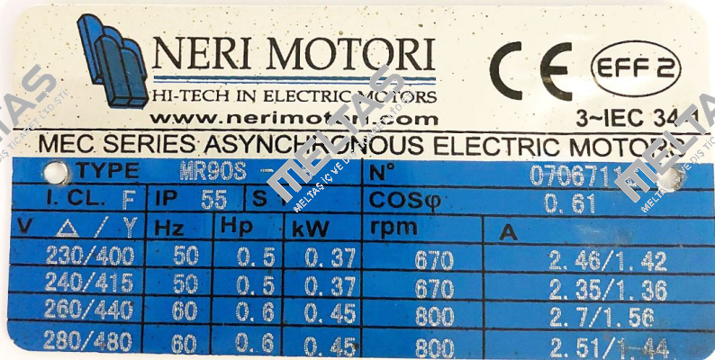 T090S 8P Neri Motori