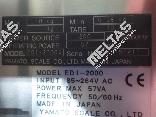 EDI-2000A, S/N:WD150211, YAMATO