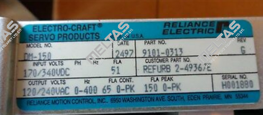 DM-150 (9101-0313) oem ElectroCraft