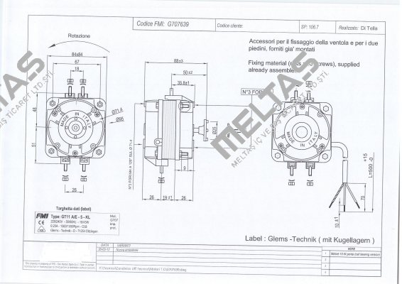 GT 11 A/E-5 FMI (Fan Motors Italia)