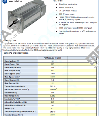 ACM602V36-01-2500 Leadshine