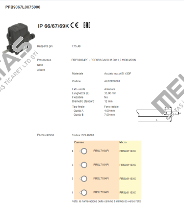 PFB9067L0075006 Ter Tecno Elettrica Ravasi