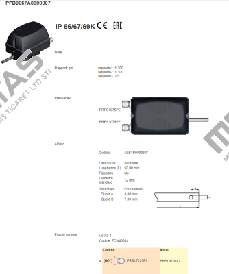 PFD9067A0300007 Ter Tecno Elettrica Ravasi