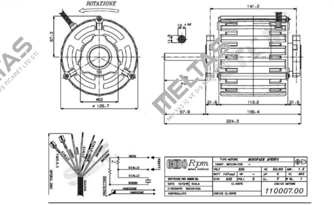 11000700 RPM - Motori elettrici