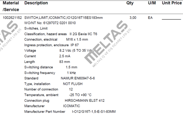 I-O12/G16T-1,5-E-S1-83mm ICOMATIC Sensortechnik