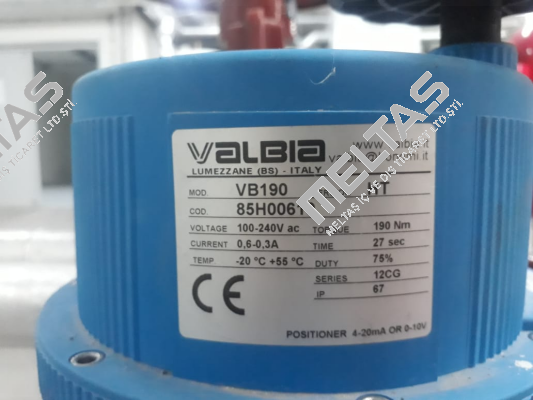 VB190 HT, cod.85H00619 Valbia