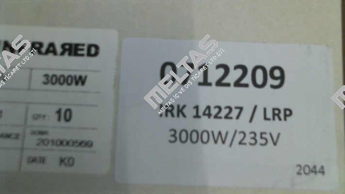 71-2209 / IRK DRF 14227 LRP 3000W 235V Dr. Fischer