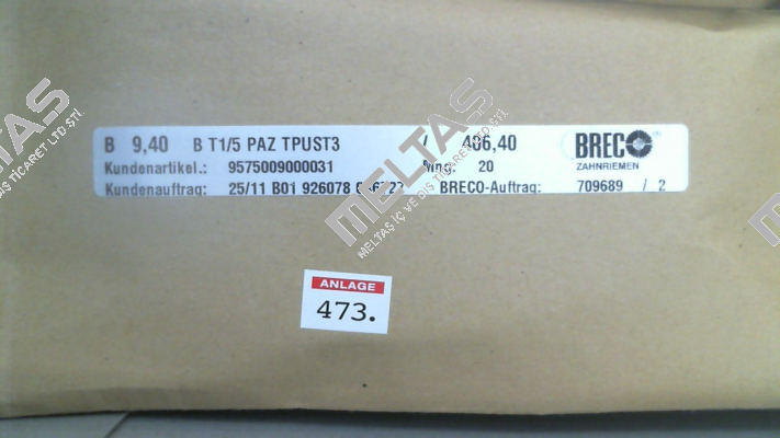 9,4 T1/5"/406,4-PAZ (160 xl 037) Brecoflex