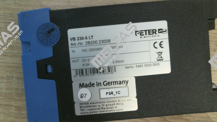 P/N: 2B200.23006, Type: VB 230-6LT Peter Electronic